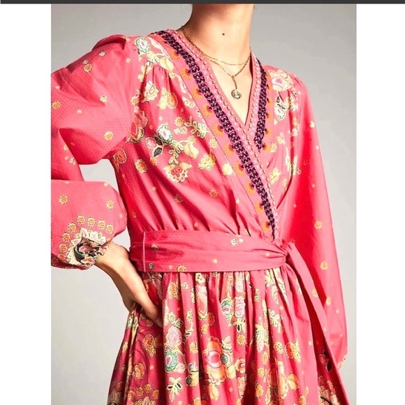 Anthropologie Raquel Embroidered Mini Dress  XS - NWT - Picture 11 of 13